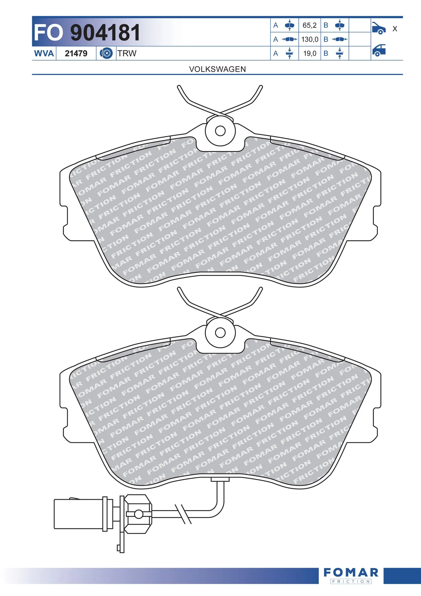 Brake Pad Set, disc brake